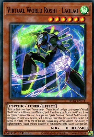 Virtual World Roshi Laolao Phantom Rage Yu-Gi-Oh! card