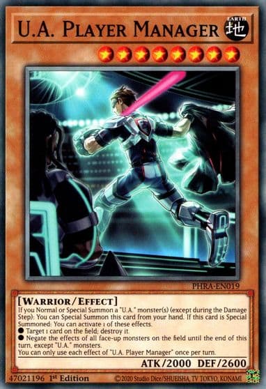 UA Player Manager Phantom Rage Yu-Gi-Oh! card