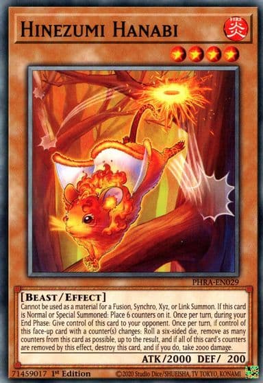 Hinezumi Hanabi Phantom Rage Yu-Gi-Oh! card