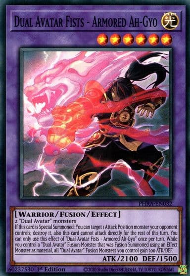 Dual Avatar Fists Armored Ah Gyo Phantom Rage Yu-Gi-Oh! card
