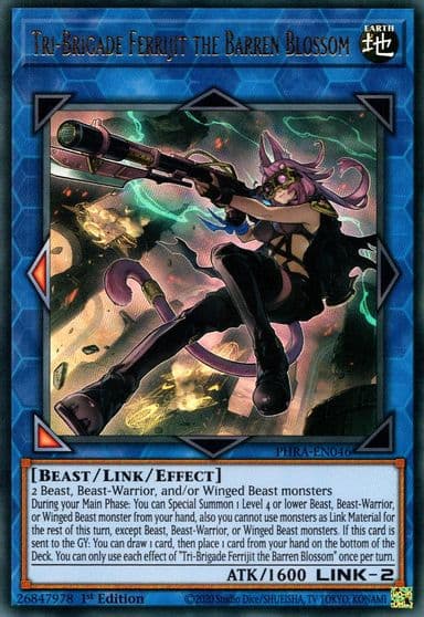 Tri Brigade Ferrijit the Barren Blossom Phantom Rage Yu-Gi-Oh! card