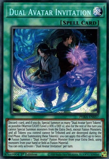 Dual Avatar Invitation Phantom Rage Yu-Gi-Oh! card