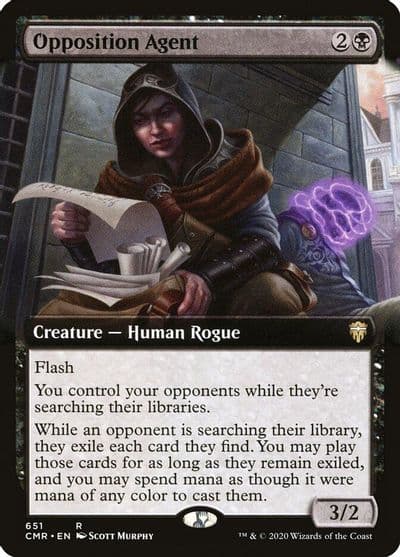Opposition Agent Extended Art Commander Legends Magic card