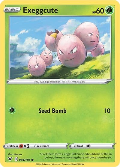 Exeggcute SWSH04: Vivid Voltage Pokemon card