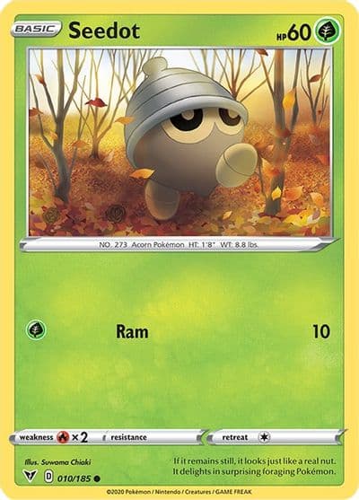 Seedot SWSH04: Vivid Voltage Pokemon card