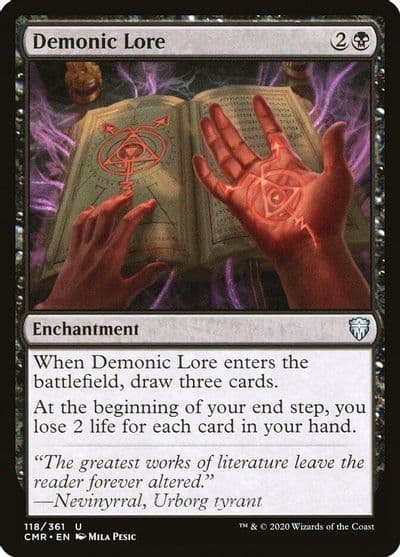 Demonic Lore Commander Legends Magic card