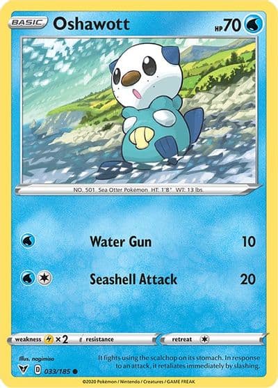 Oshawott SWSH04: Vivid Voltage Pokemon card
