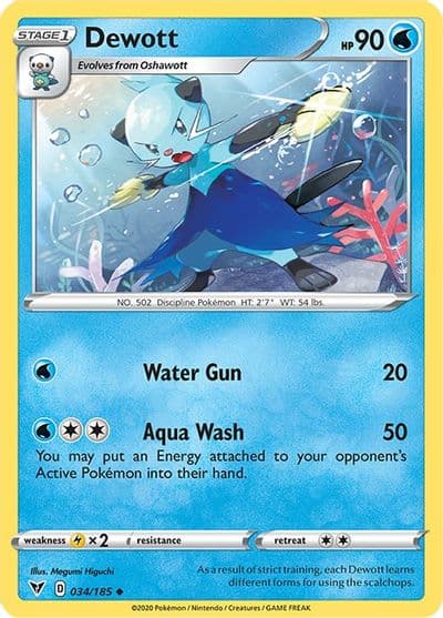 Dewott SWSH04: Vivid Voltage Pokemon card