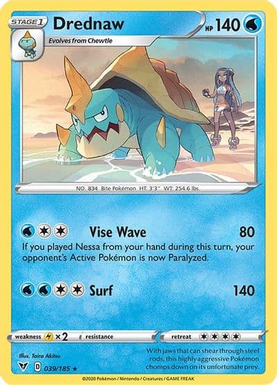 Drednaw SWSH04: Vivid Voltage Pokemon card