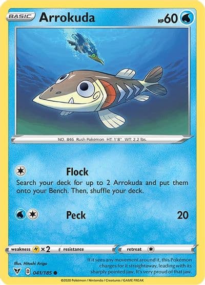 Arrokuda SWSH04: Vivid Voltage Pokemon card