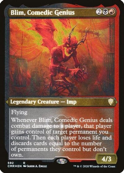 Blim Comedic Genius Foil Etched Commander Legends Magic card
