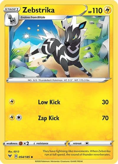 Zebstrika SWSH04: Vivid Voltage Pokemon card