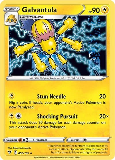Galvantula SWSH04: Vivid Voltage Pokemon card