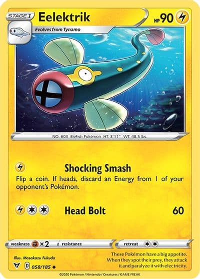 Eelektrik SWSH04: Vivid Voltage Pokemon card