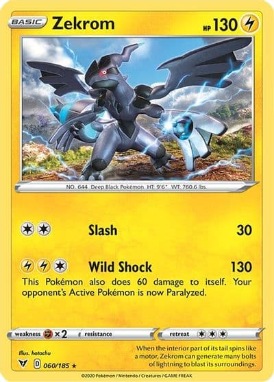 Zekrom SWSH04: Vivid Voltage Pokemon card