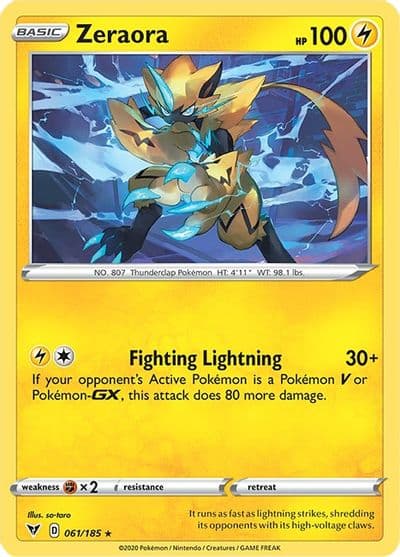 Zeraora SWSH04: Vivid Voltage Pokemon card