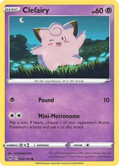 Clefairy SWSH04: Vivid Voltage Pokemon card