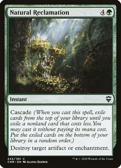 Natural Reclamation Commander Legends Magic card