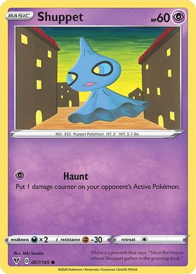 Shuppet SWSH04: Vivid Voltage Pokemon card