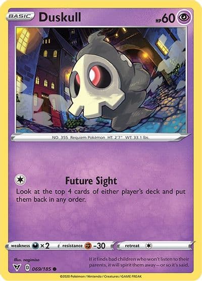 Duskull SWSH04: Vivid Voltage Pokemon card