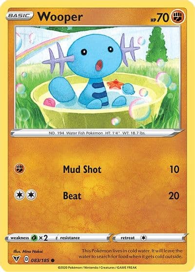 Wooper SWSH04: Vivid Voltage Pokemon card