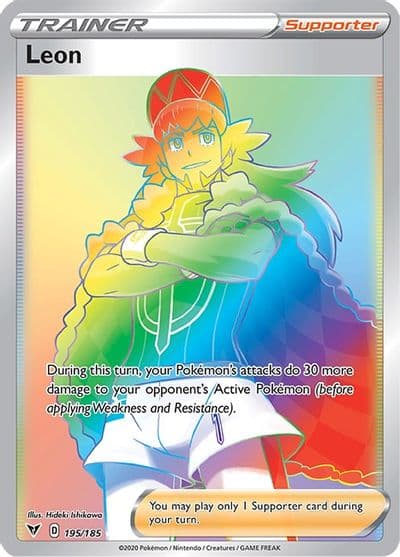 Leon (Secret) SWSH04: Vivid Voltage Pokemon card