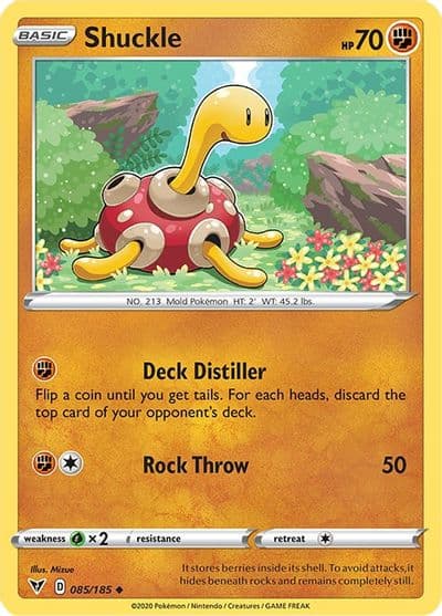 Shuckle SWSH04: Vivid Voltage Pokemon card