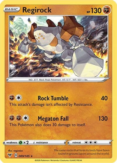Regirock SWSH04: Vivid Voltage Pokemon card