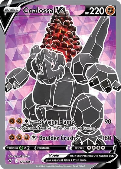 Coalossal V (Full Art) SWSH04: Vivid Voltage Pokemon card