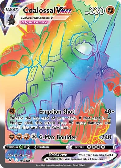 Coalossal VMAX (Secret) SWSH04: Vivid Voltage Pokemon card