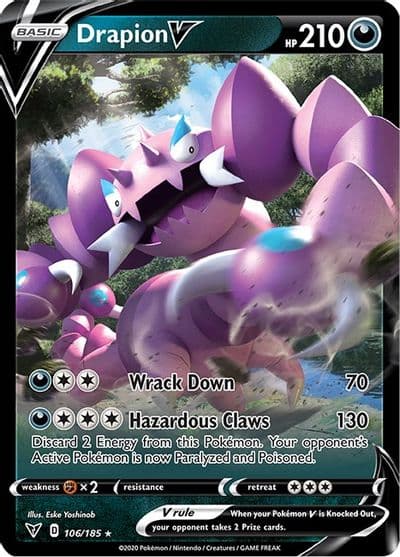 Drapion V SWSH04: Vivid Voltage Pokemon card