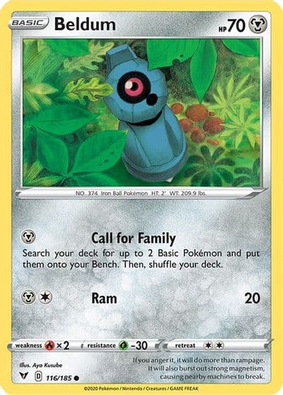 Beldum SWSH04: Vivid Voltage Pokemon card