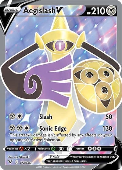 Aegislash V (Full Art) SWSH04: Vivid Voltage Pokemon card