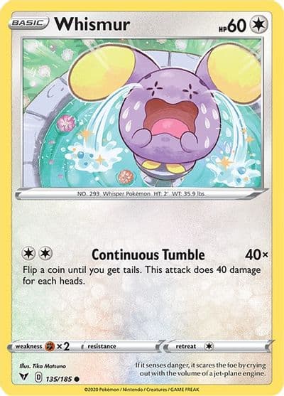 Whismur SWSH04: Vivid Voltage Pokemon card