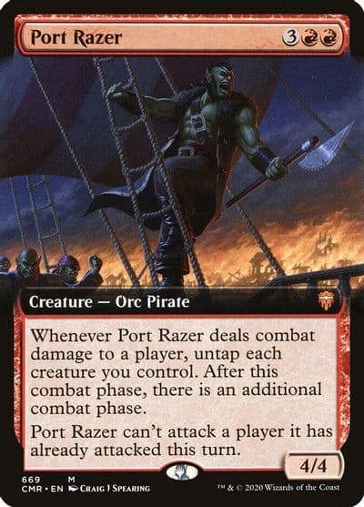 Port Razer Extended Art Commander Legends Magic card
