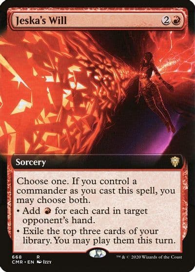Jeskas Will Extended Art Commander Legends Magic card