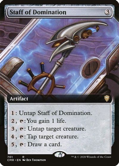 Staff of Domination Extended Art Commander Legends Magic card
