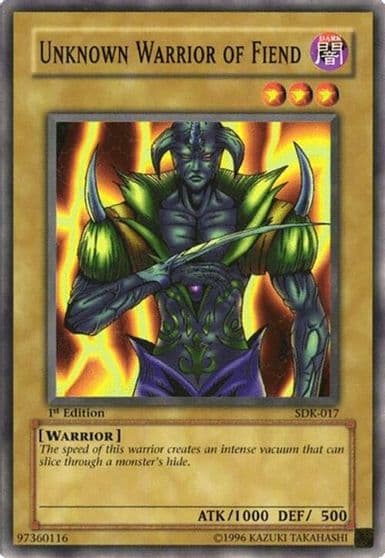 Unknown Warrior of Fiend Starter Deck: Kaiba Yu-Gi-Oh! card