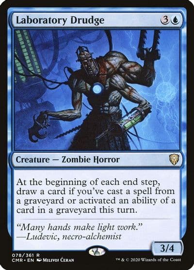 Laboratory Drudge Commander Legends Magic card