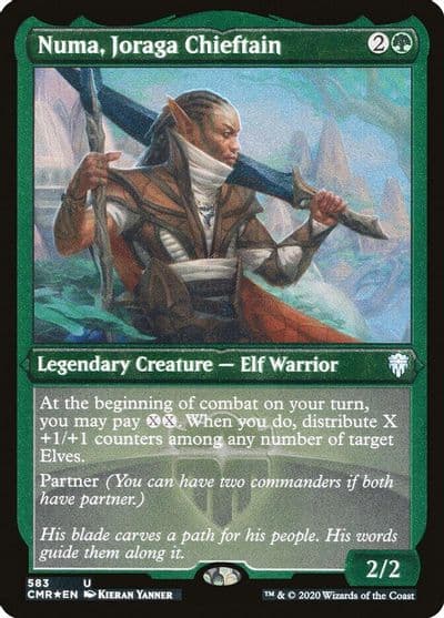 Numa Joraga Chieftain Foil Etched Commander Legends Magic card