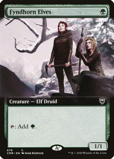 Fyndhorn Elves Extended Art Commander Legends Magic card