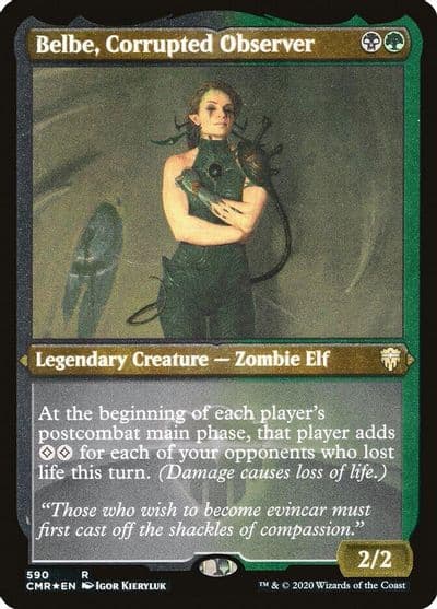 Belbe Corrupted Observer Foil Etched Commander Legends Magic card
