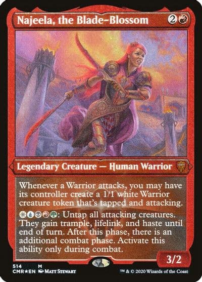 Najeela the Blade Blossom Foil Etched Commander Legends Magic card