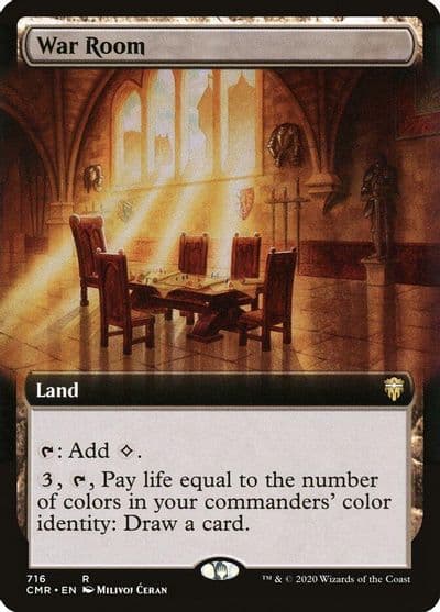 War Room Extended Art Commander Legends Magic card
