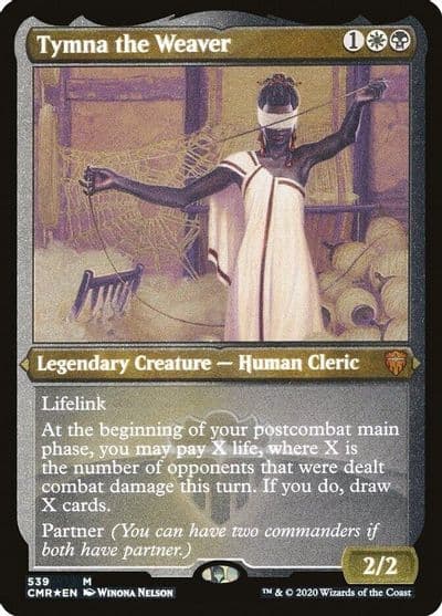 Tymna the Weaver Foil Etched Commander Legends Magic card