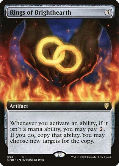 Rings of Brighthearth Extended Art Commander Legends Magic card