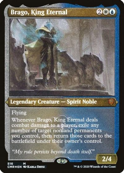 Brago King Eternal Foil Etched Commander Legends Magic card