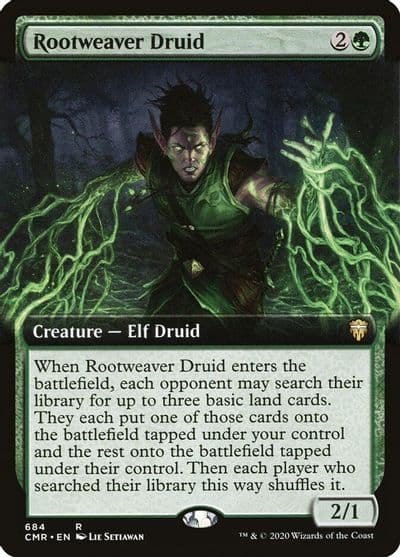 Rootweaver Druid Extended Art Commander Legends Magic card