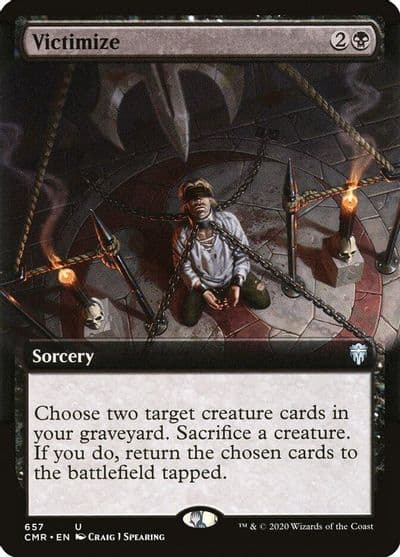 Victimize Extended Art Commander Legends Magic card