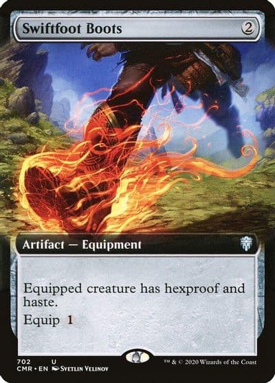 Swiftfoot Boots Extended Art Commander Legends Magic card
